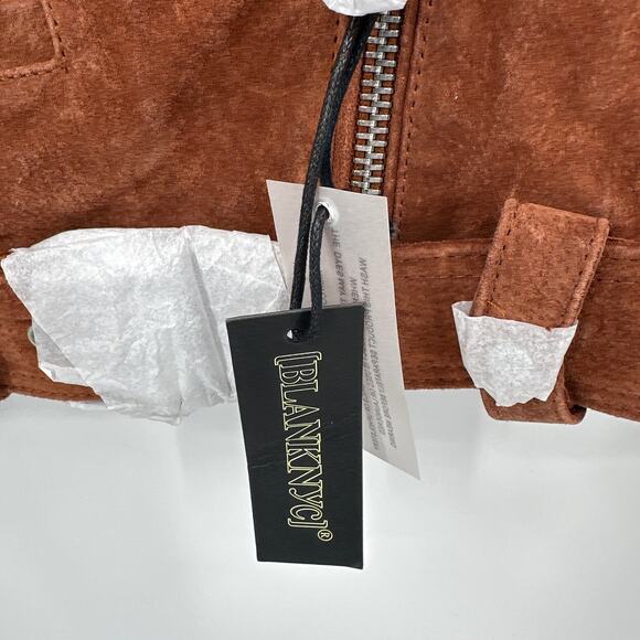 Blank NYC Suede Leather Moto Jacket in El Dorado Size XS NWT - Picture 5 of 9